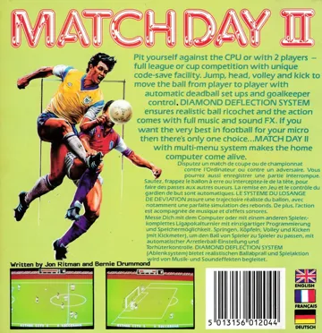 Match Day II (UK) (1987) box cover back